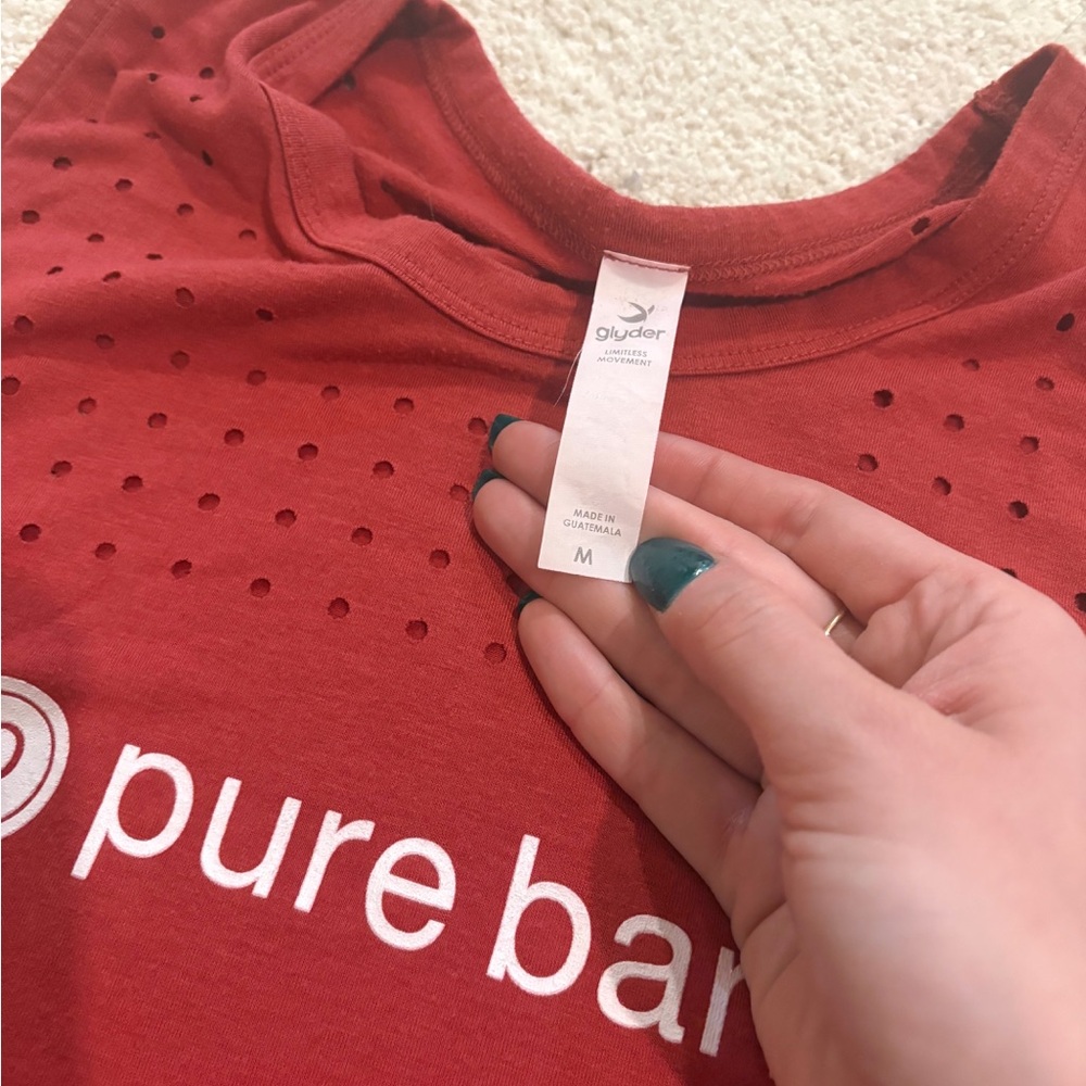 Pure Barre x Glyder Women's Red Tank Top Medium - Picture 3 of 3
